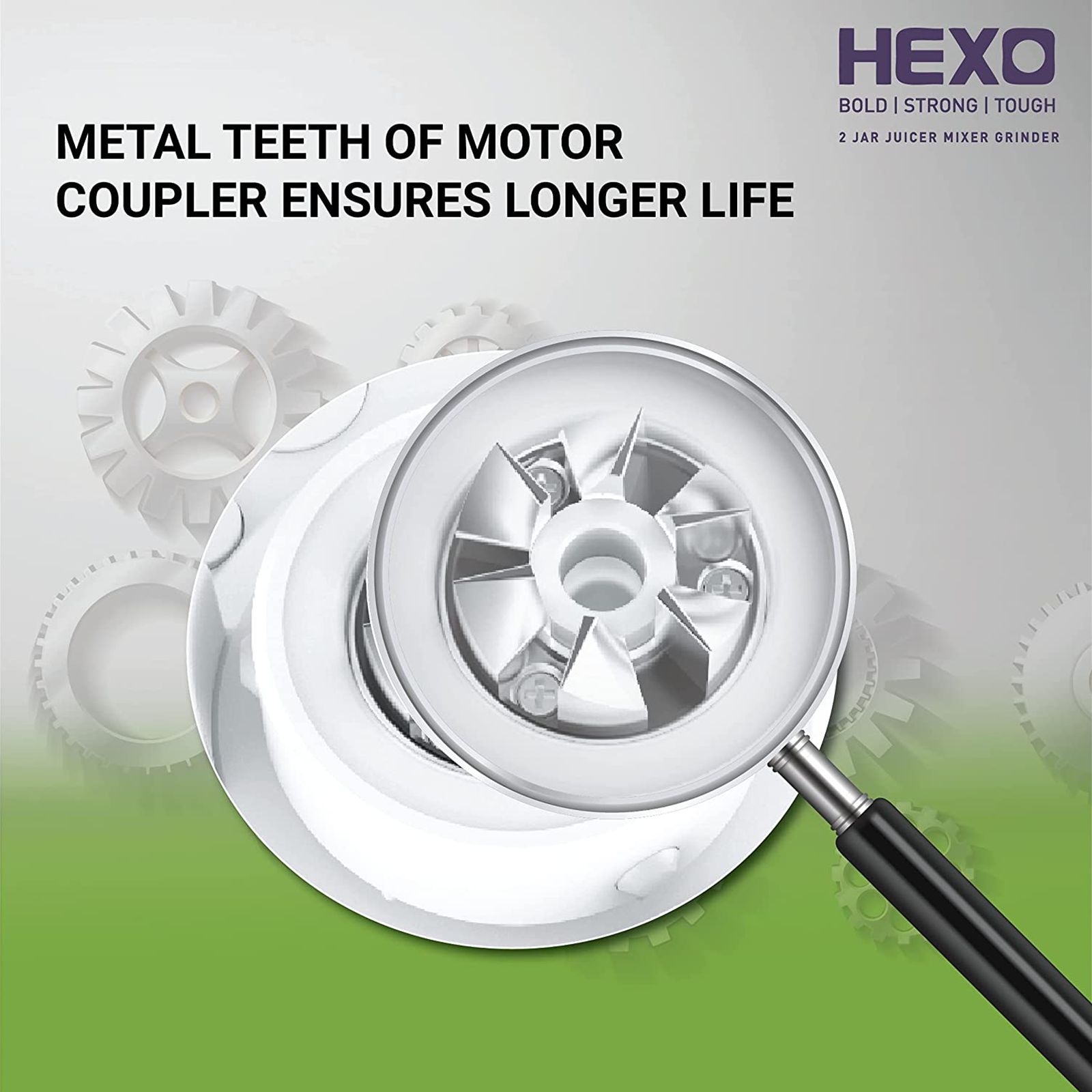 HAVELLS Hexo 1000 Watt 3 Jars Juicer Mixer Grinder (22000 RPM, ACS Technology, White/Purple)_14