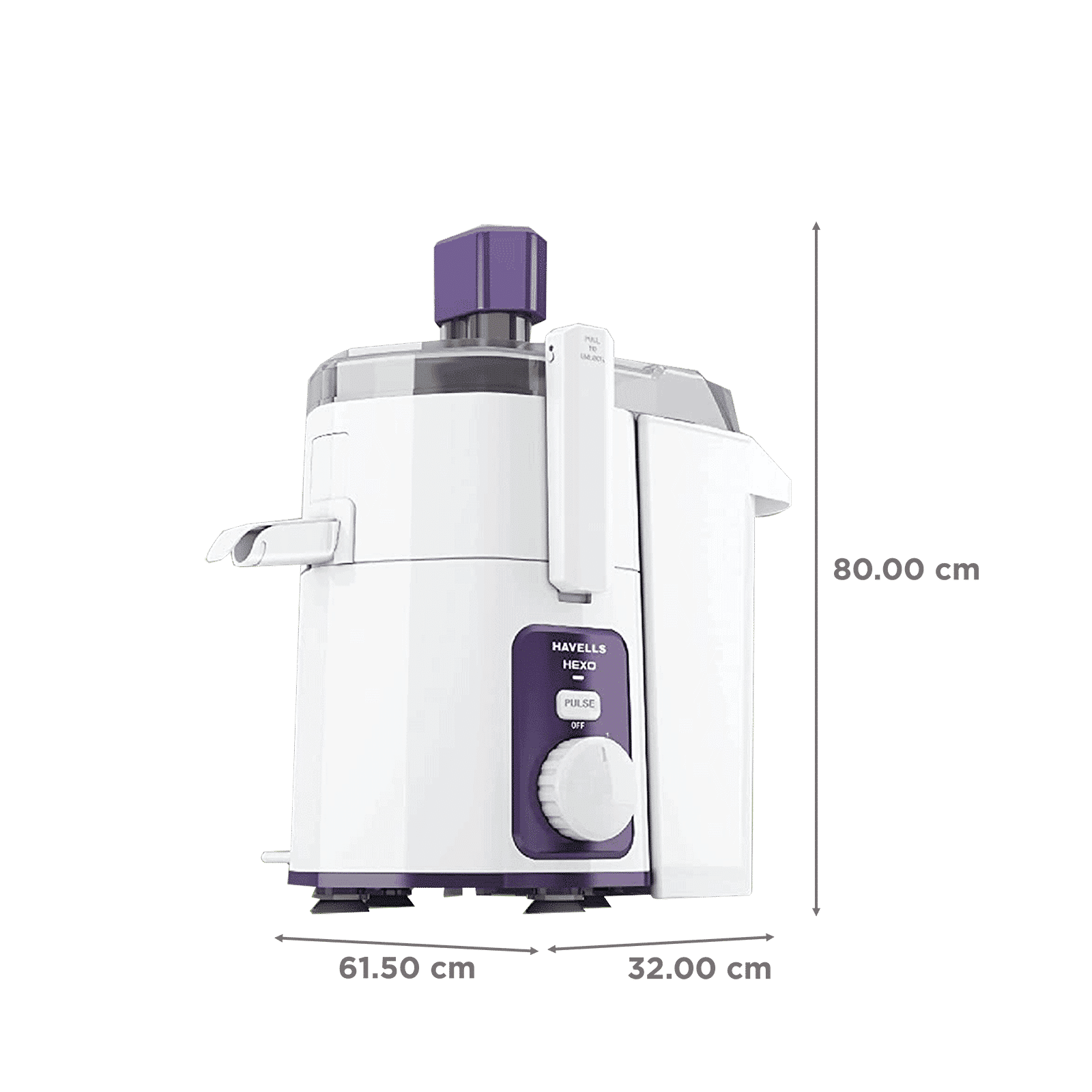 HAVELLS Hexo 1000 Watt 3 Jars Juicer Mixer Grinder (22000 RPM, ACS Technology, White/Purple)_3