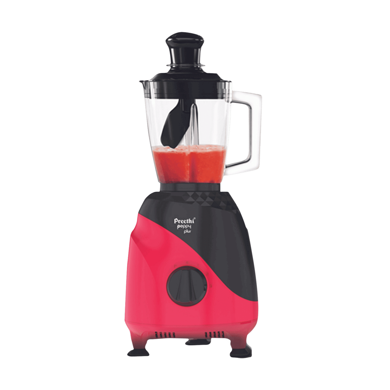 Preethi Peppy Plus 750 Watt 4 Jars Mixer Grinder (21000 RPM, Motor Cooling Booster Technology, Red & Black)_6