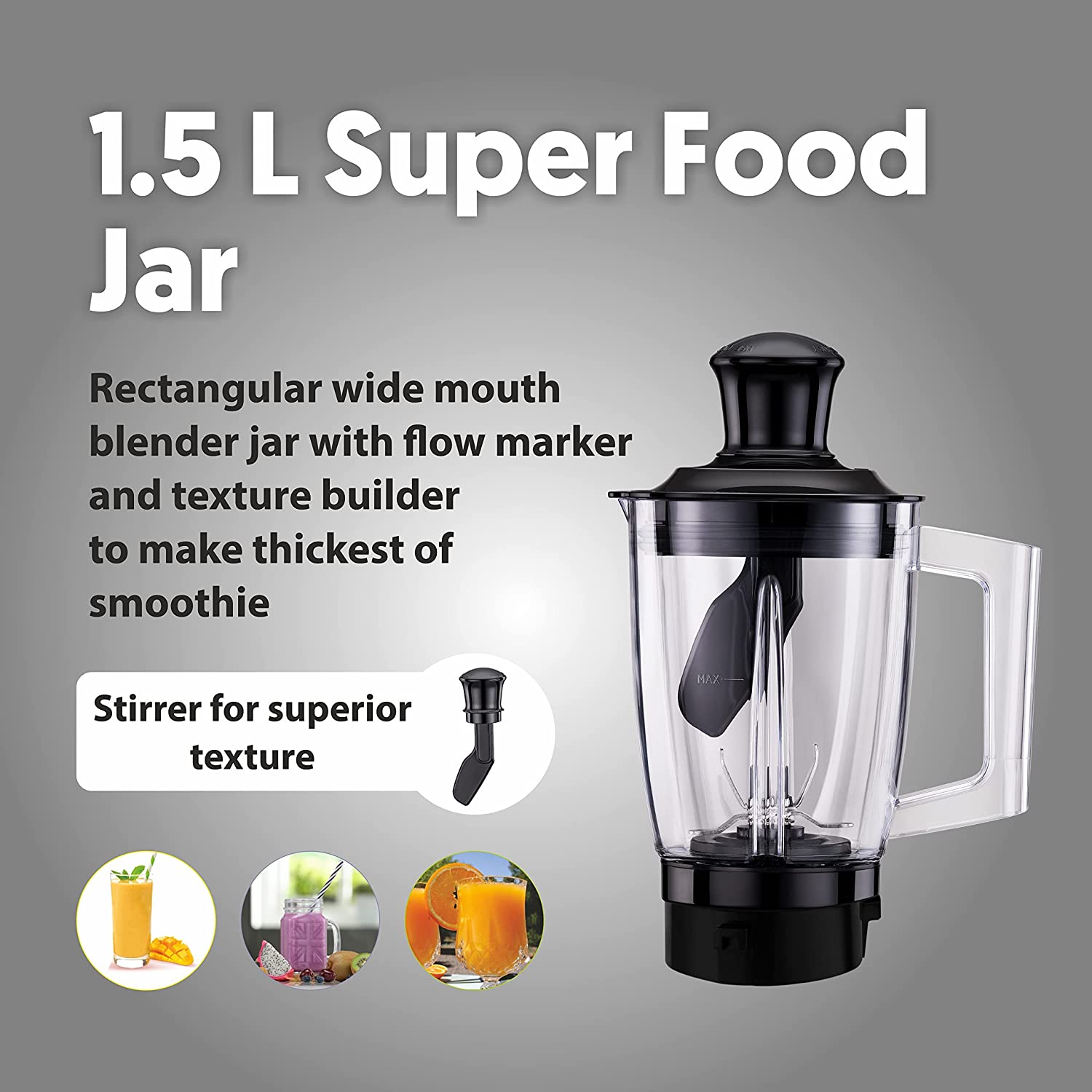 Preethi Peppy Plus 750 Watt 4 Jars Mixer Grinder (21000 RPM, Motor Cooling Booster Technology, Red & Black)_7