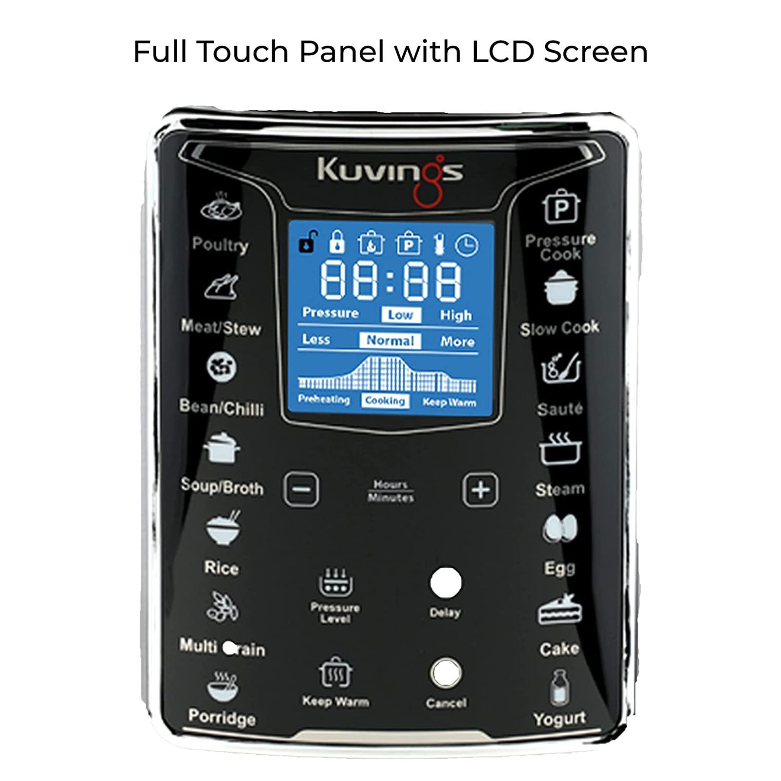 Kuvings Multipot 6 Litres Electric Rice Cooker With LCD Screen & Cooking Progress Indicator (Dark Silver)_2
