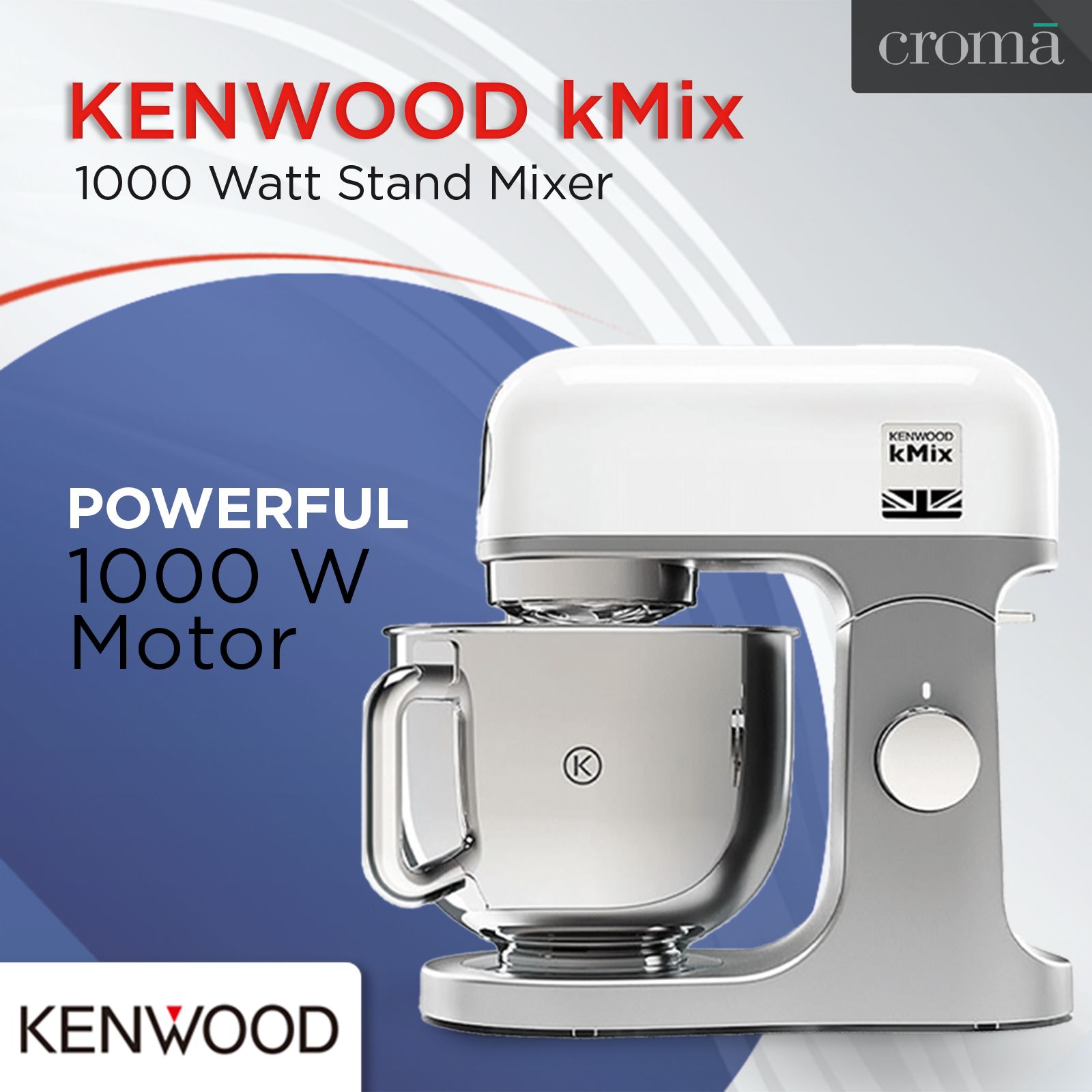 KENWOOD kMix 1000 Watt Stand Mixer (Fold Function, Black)_7