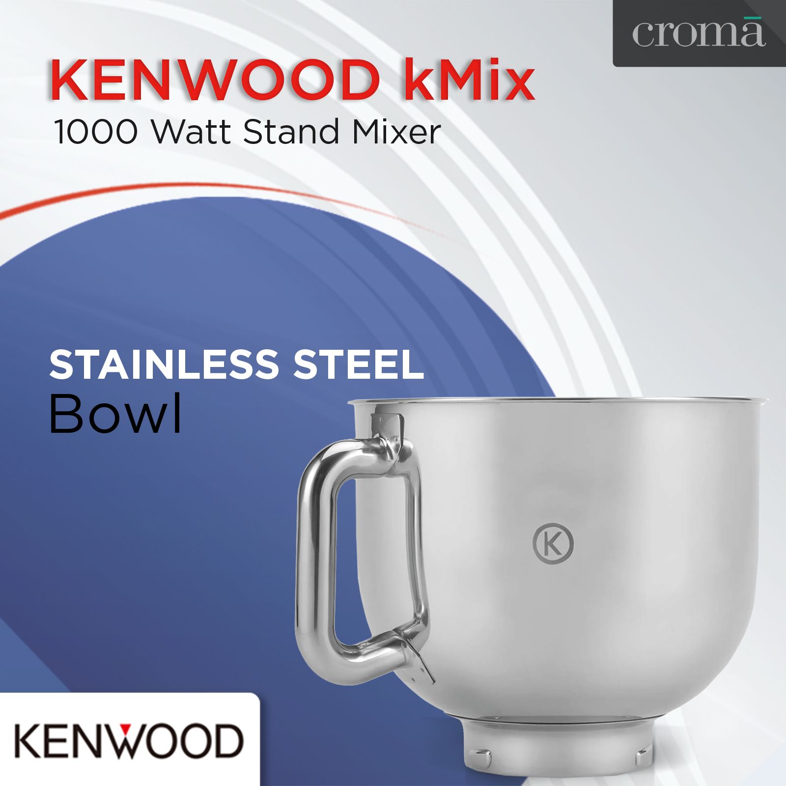 KENWOOD kMix 1000 Watt Stand Mixer (Fold Function, Black)_9
