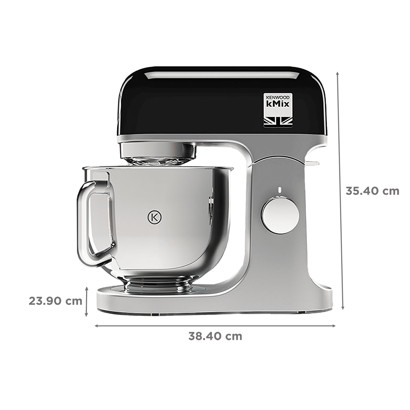 KENWOOD kMix 1000 Watt Stand Mixer (Fold Function, Black)_2