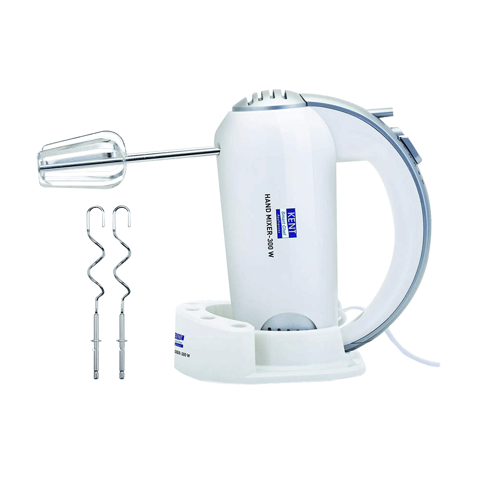 KENT 300 Watt 5 Speed Hand Blender with 4 Attachments (Overload Protection, White)_2
