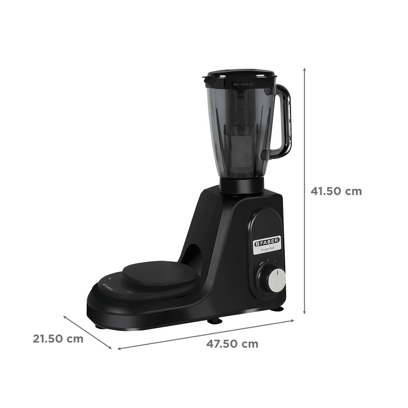 FABER Master Chef 1000 Watt 4 Jars Juicer Mixer Grinder (22000 RPM, Dual Fan Cooling, Black)_3