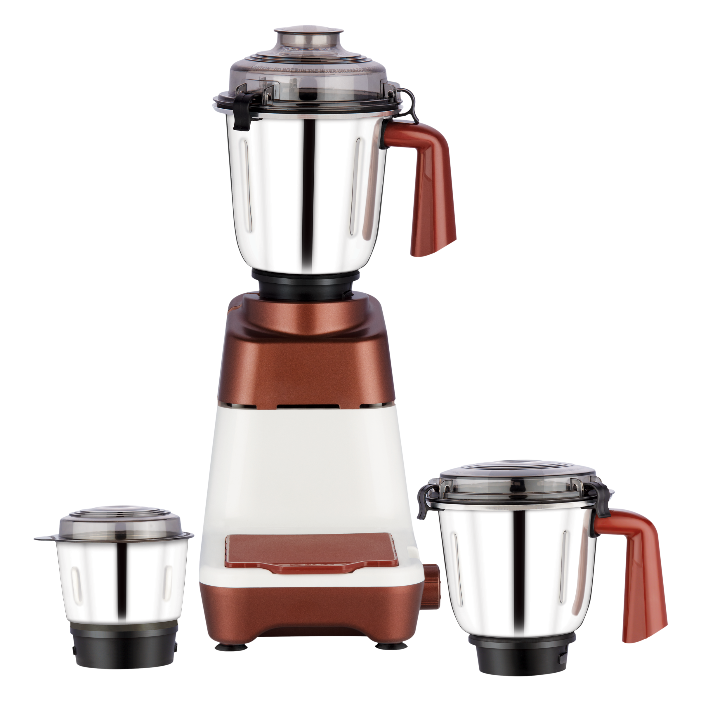 morphy richards Lush 750 Watt 3 Jars Mixer Grinder (Overload Protection, White/Metallic Brown)_1