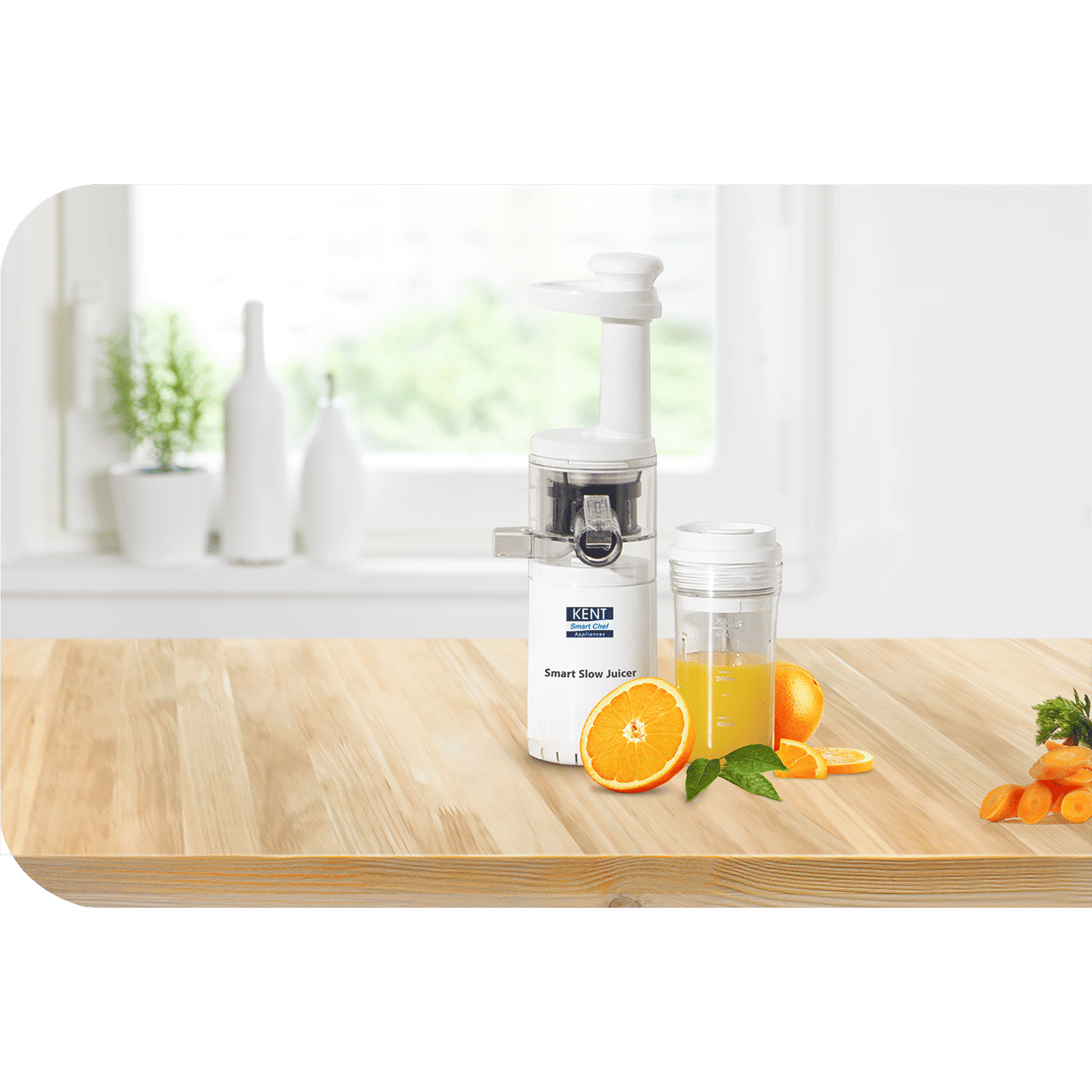 KENT Smart 80 Watt 1 Jar Slow Juicer (Low Speed Squeezing, White)_9