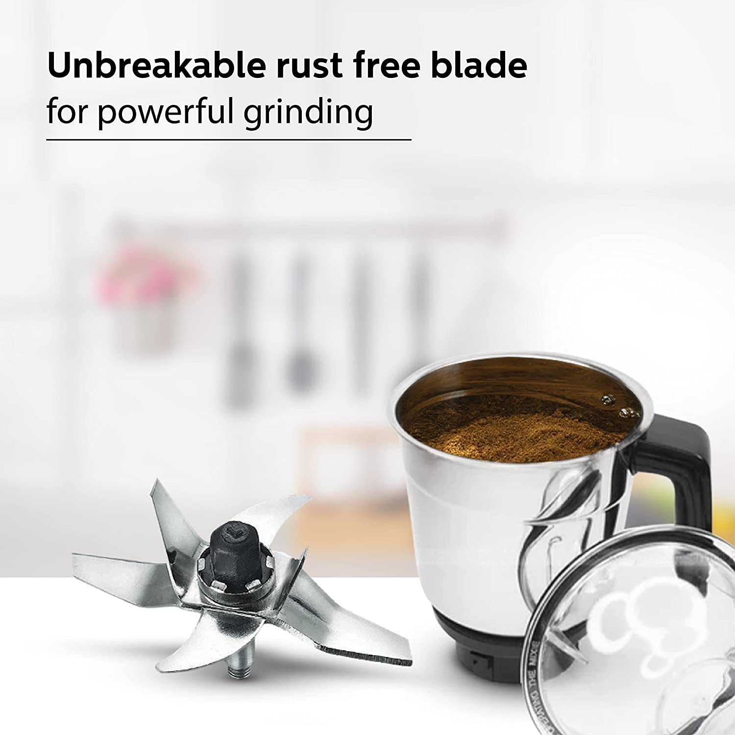 PHILIPS 1000 Watt 4 Jars Juicer Mixer Grinder (22000 RPM, Rotary Knob Control, Black/White)_10