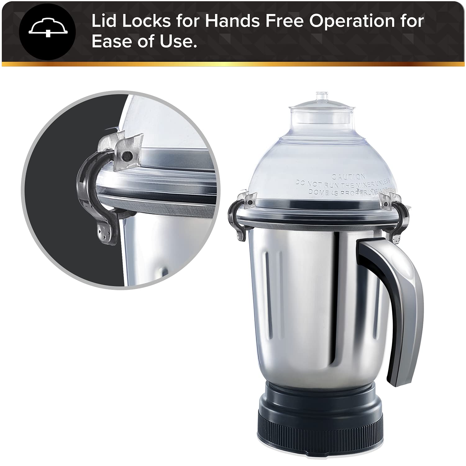 USHA Maximus Plus 800 Watt 4 Jars Mixer Grinder (21000 RPM, Overload Protection, Black)_15