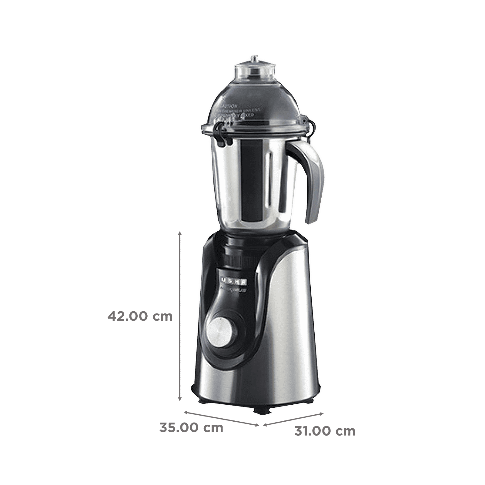 USHA Maximus Plus 800 Watt 4 Jars Mixer Grinder (21000 RPM, Overload Protection, Black)_3