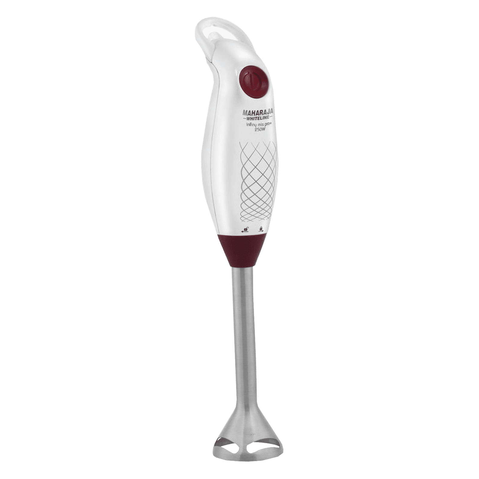 MAHARAJA WHITELINE Infiny Mix Pro+ 250 Watt Hand Blender with 3 Attachments (Ergonomic Handle, Red/White)_6