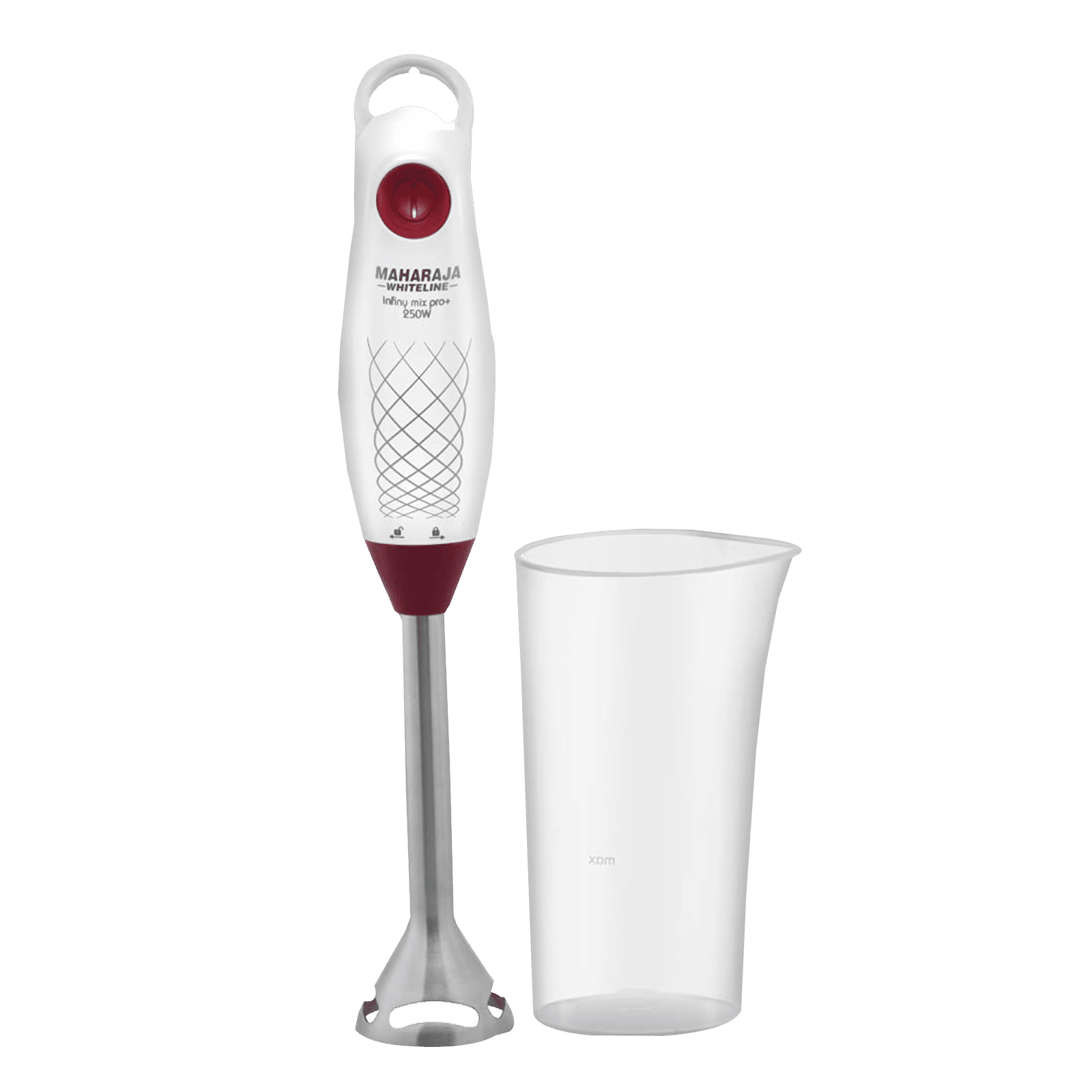 MAHARAJA WHITELINE Infiny Mix Pro+ 250 Watt Hand Blender with 3 Attachments (Ergonomic Handle, Red/White)_9