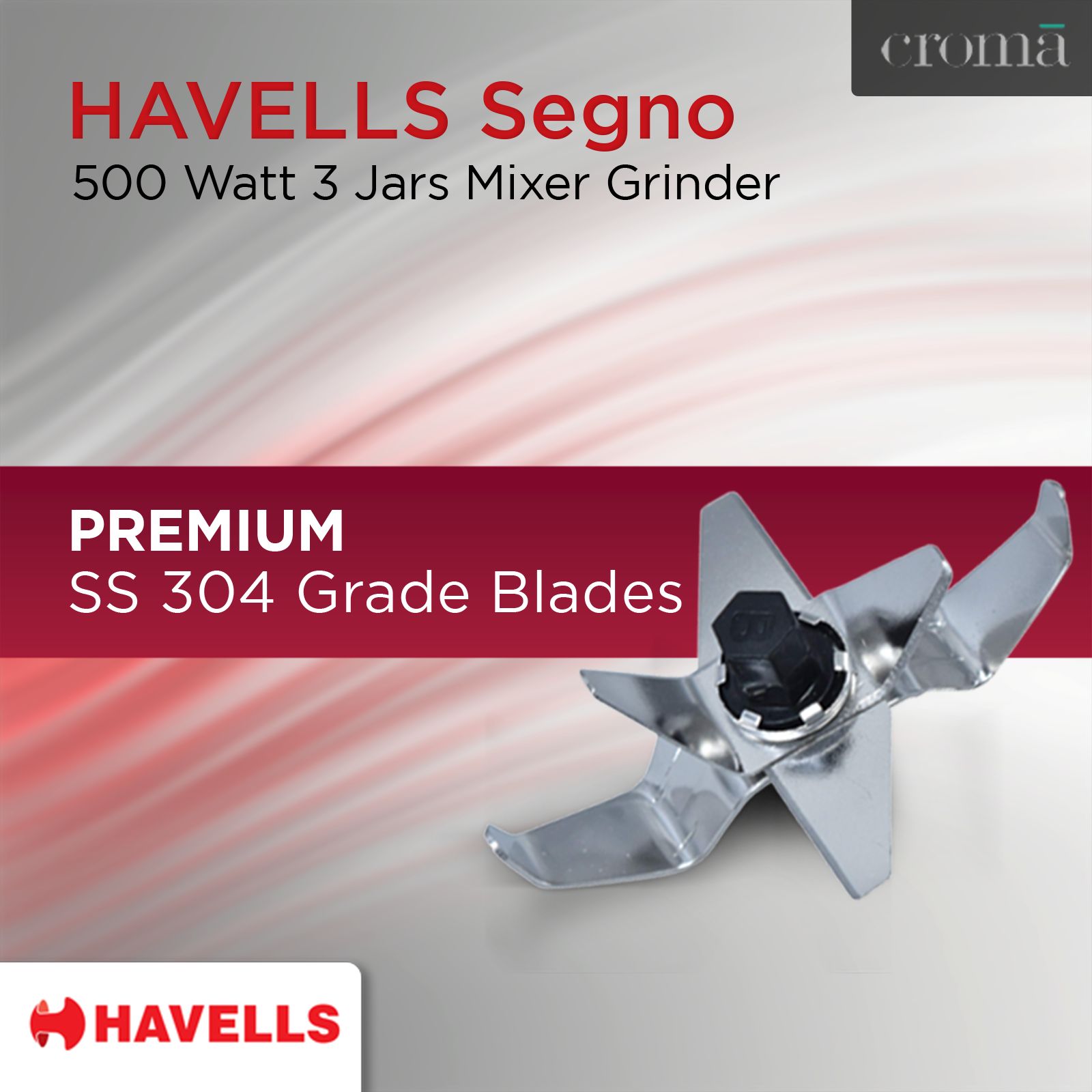 HAVELLS Segno 500 Watt 3 Jars Mixer Grinder (21000 RPM, 3 Speed Control with Pulse Function, Pink) HAVELLS Segno 500 Watt 3 Jars Mixer Grinder (21000 RPM, 3 Speed Control with Pulse Function, Pink)_7