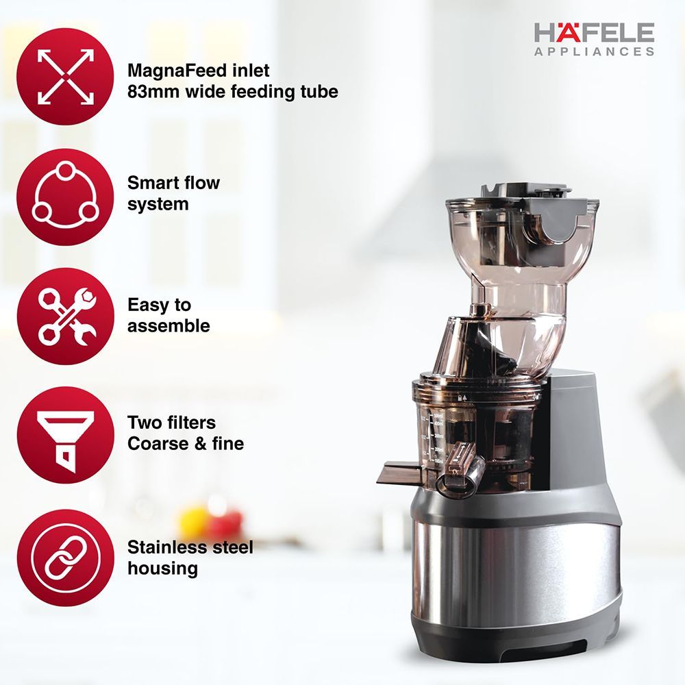 HAFELE Magnus 250 Watt Cold Press Juicer (35 RPM, Vertical Masticating Mechanism, Black)_16