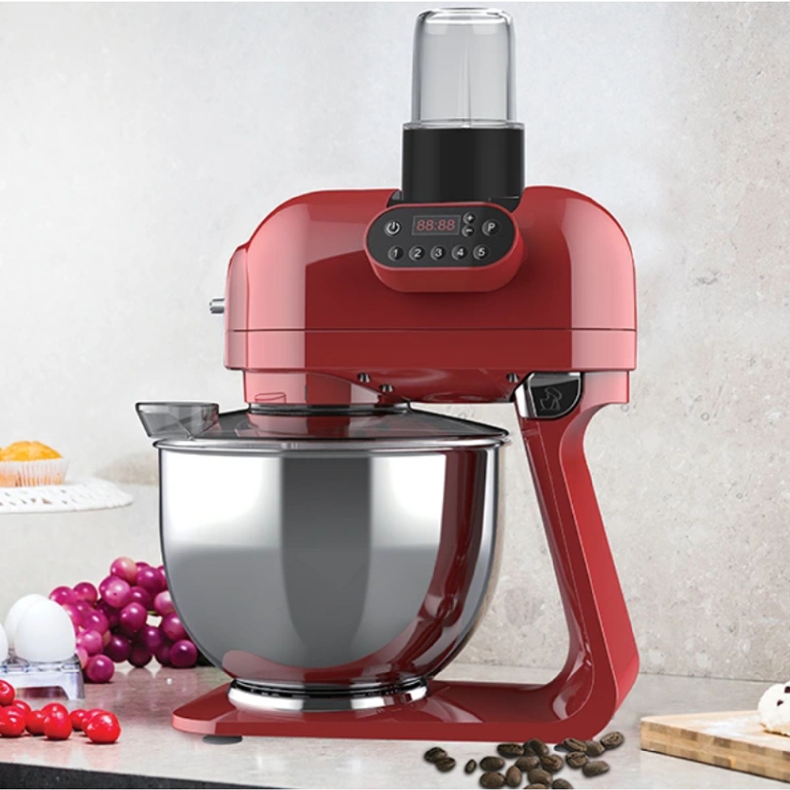 HAFELE Klara Highline 1000 Watt 1 Jar Stand Mixer (Beater Function, 535.43.275, Murphy Red) HAFELE Klara Highline 1000 Watt 1 Jar Stand Mixer (Beater Function, 535.43.275, Murphy Red)_12