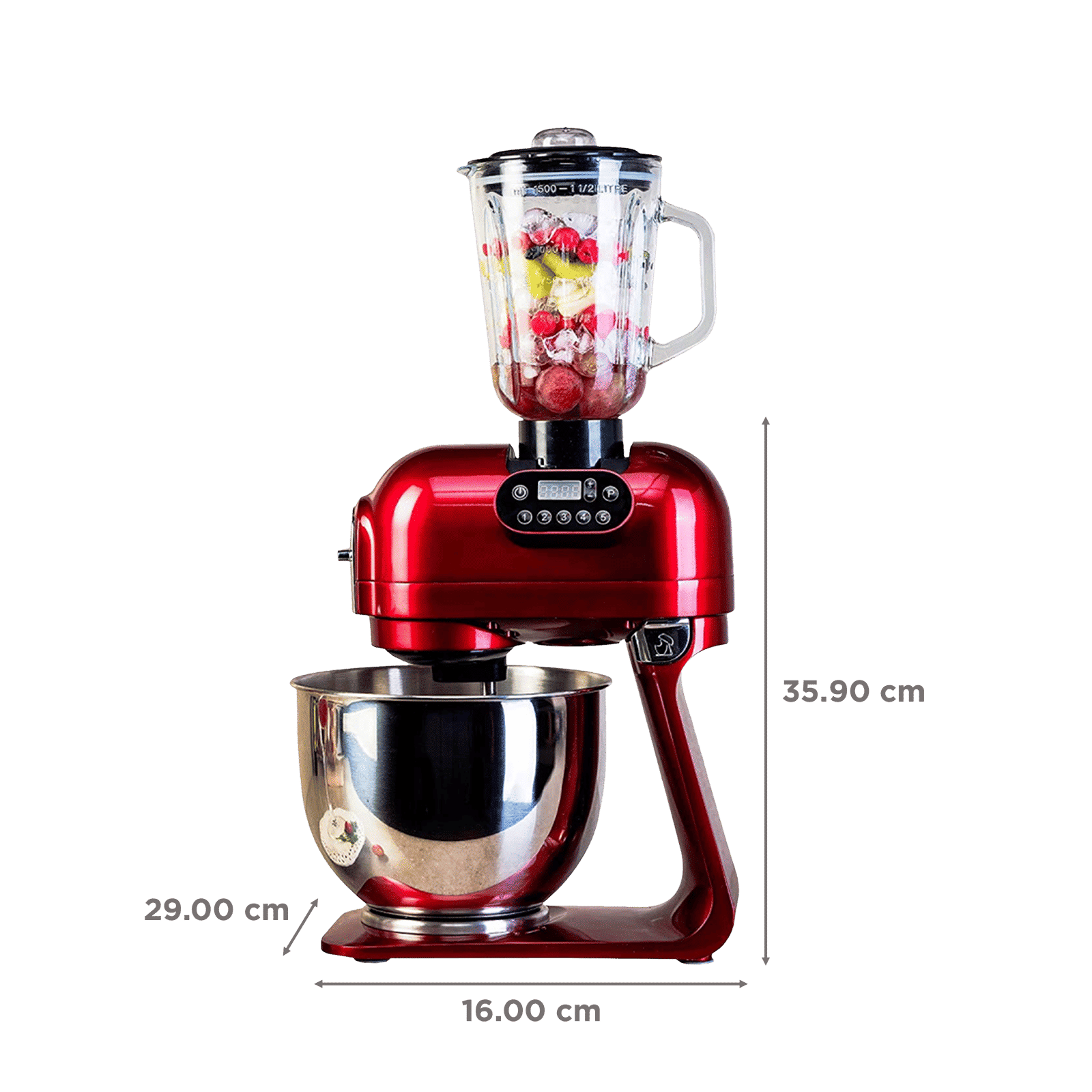 HAFELE Klara Highline 1000 Watt 1 Jar Stand Mixer (Beater Function, 535.43.275, Murphy Red) HAFELE Klara Highline 1000 Watt 1 Jar Stand Mixer (Beater Function, 535.43.275, Murphy Red)_3