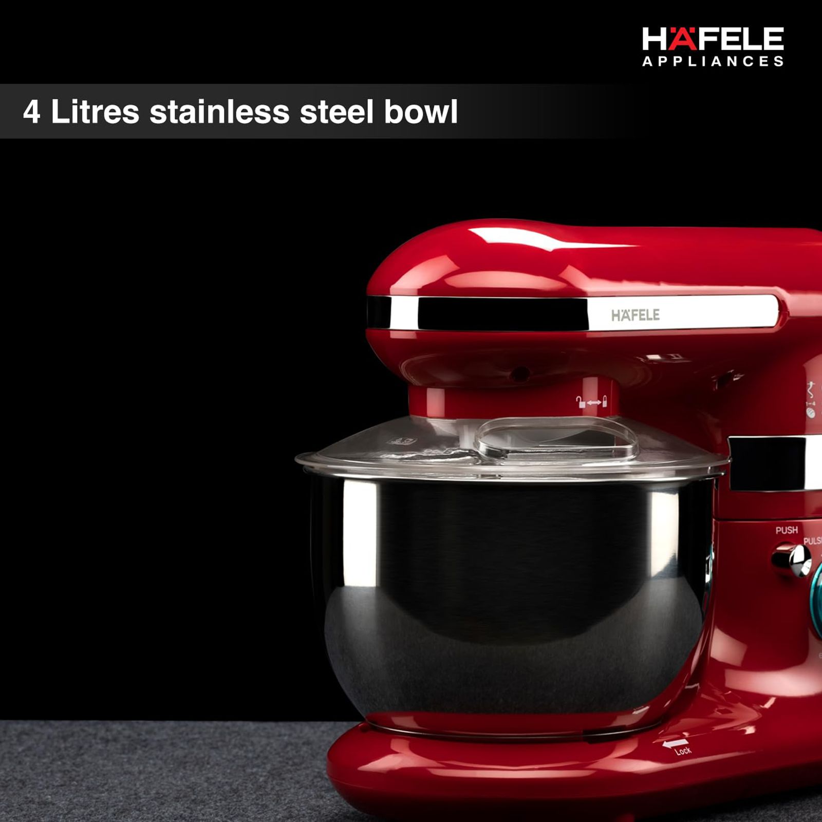 HAFELE Glamline Pro 800 Watt 1 Jar Mixer Grinder (High Speed Gear Transmission, Red)_12