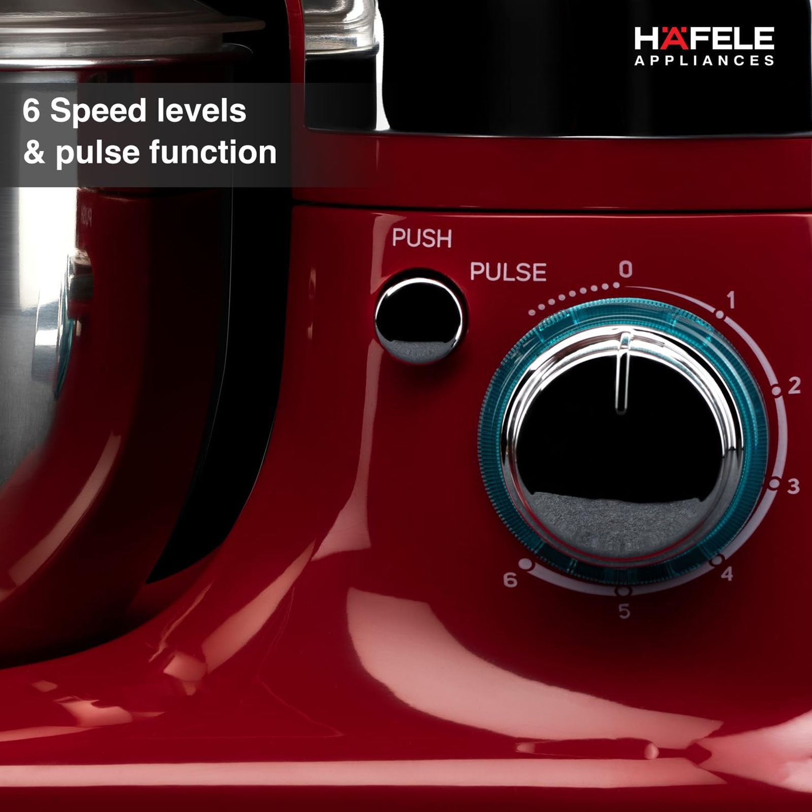 HAFELE Glamline Pro 800 Watt 1 Jar Mixer Grinder (High Speed Gear Transmission, Red)_5