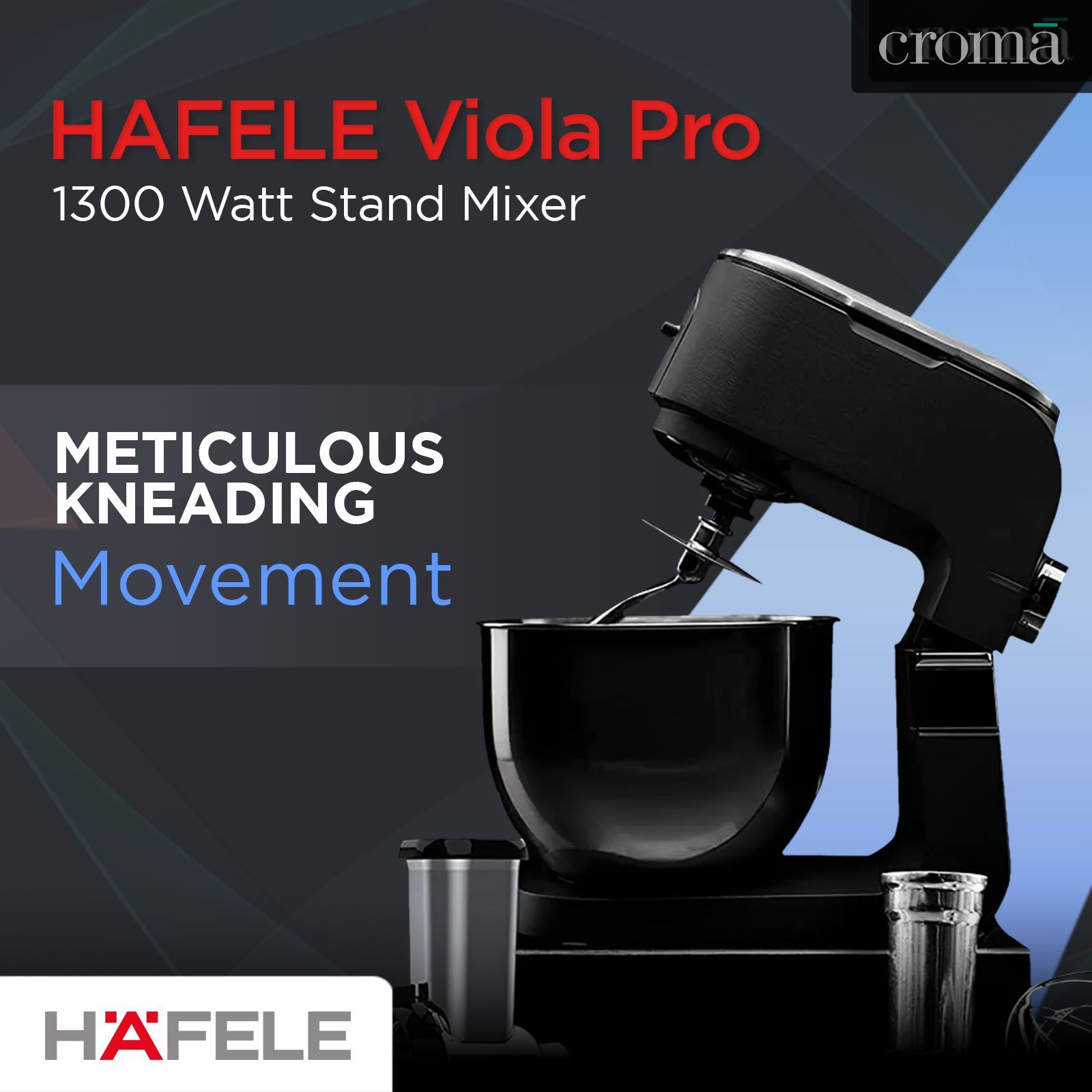 HAFELE Viola Pro 1300 Watt Stand Mixer (Die Cast Aluminium Body, Grey) HAFELE Viola Pro 1300 Watt Stand Mixer (Die Cast Aluminium Body, Grey)_10