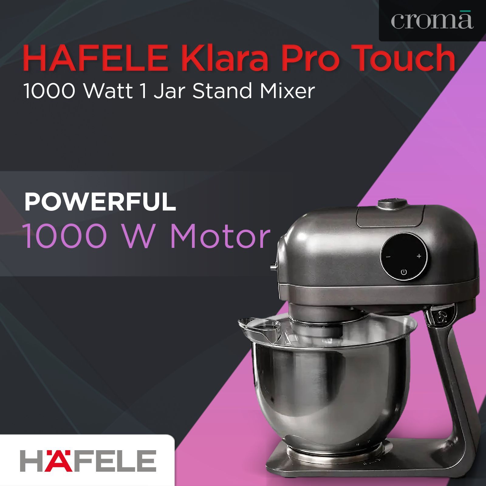 HAFELE Klara Pro Touch 1000 Watt 1 Jar Stand Mixer (Touch Control Pad, Grey) HAFELE Klara Pro Touch 1000 Watt 1 Jar Stand Mixer (Touch Control Pad, Grey)_9