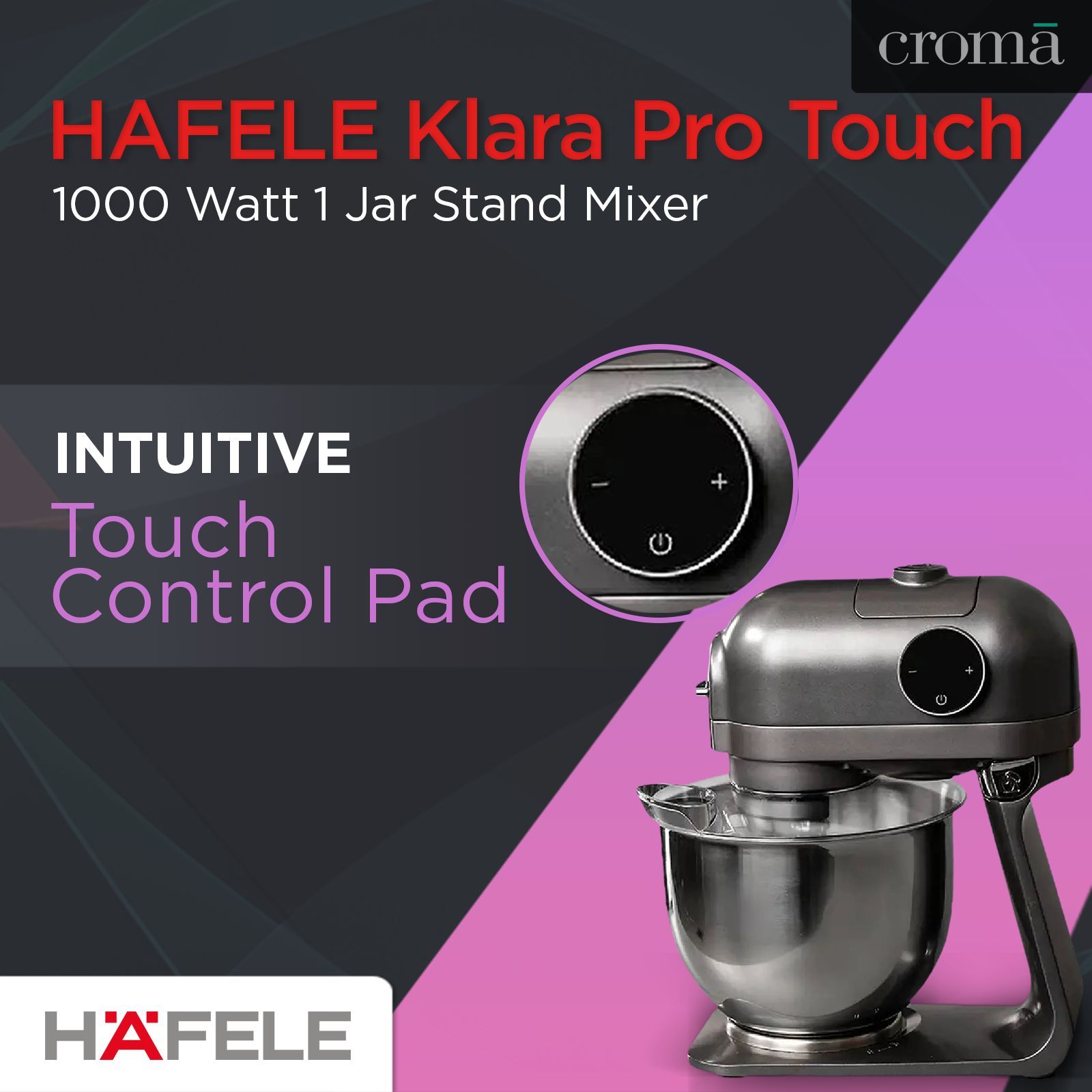 HAFELE Klara Pro Touch 1000 Watt 1 Jar Stand Mixer (Touch Control Pad, Grey) HAFELE Klara Pro Touch 1000 Watt 1 Jar Stand Mixer (Touch Control Pad, Grey)_10