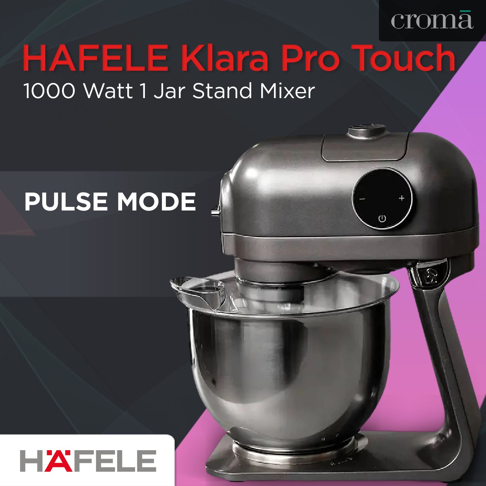 HAFELE Klara Pro Touch 1000 Watt 1 Jar Stand Mixer (Touch Control Pad, Grey) HAFELE Klara Pro Touch 1000 Watt 1 Jar Stand Mixer (Touch Control Pad, Grey)_12