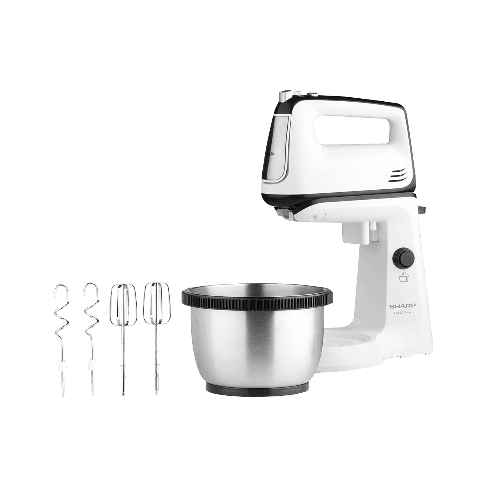 SHARP EM-S34N-W 300 Watt 5 Speed Stand Blender with 3 Attachments (High Power DC Motor, White)_10