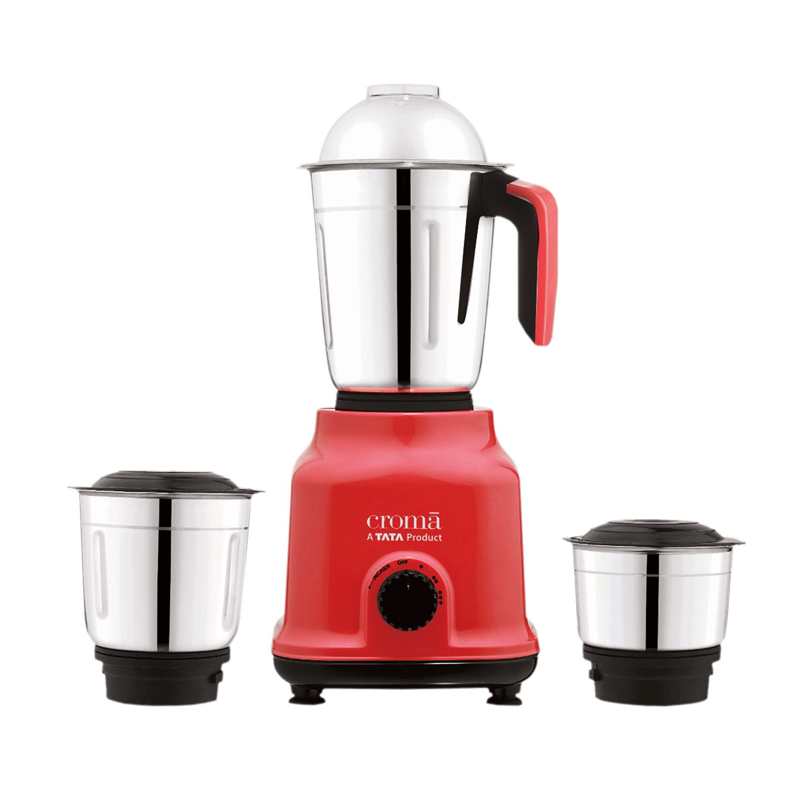 Croma 500 Watt 3 Jars Mixer Grinder (19000 RPM, Shock Proof Body, Red)_1