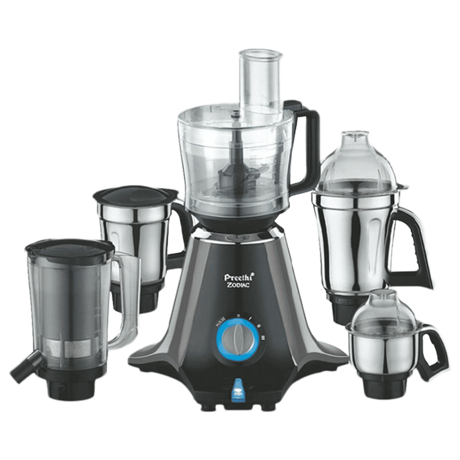 Preethi Zodiac Series 750 Watt 5 Jars Juicer Mixer Grinder (Motor Overload Protection, Black)_1