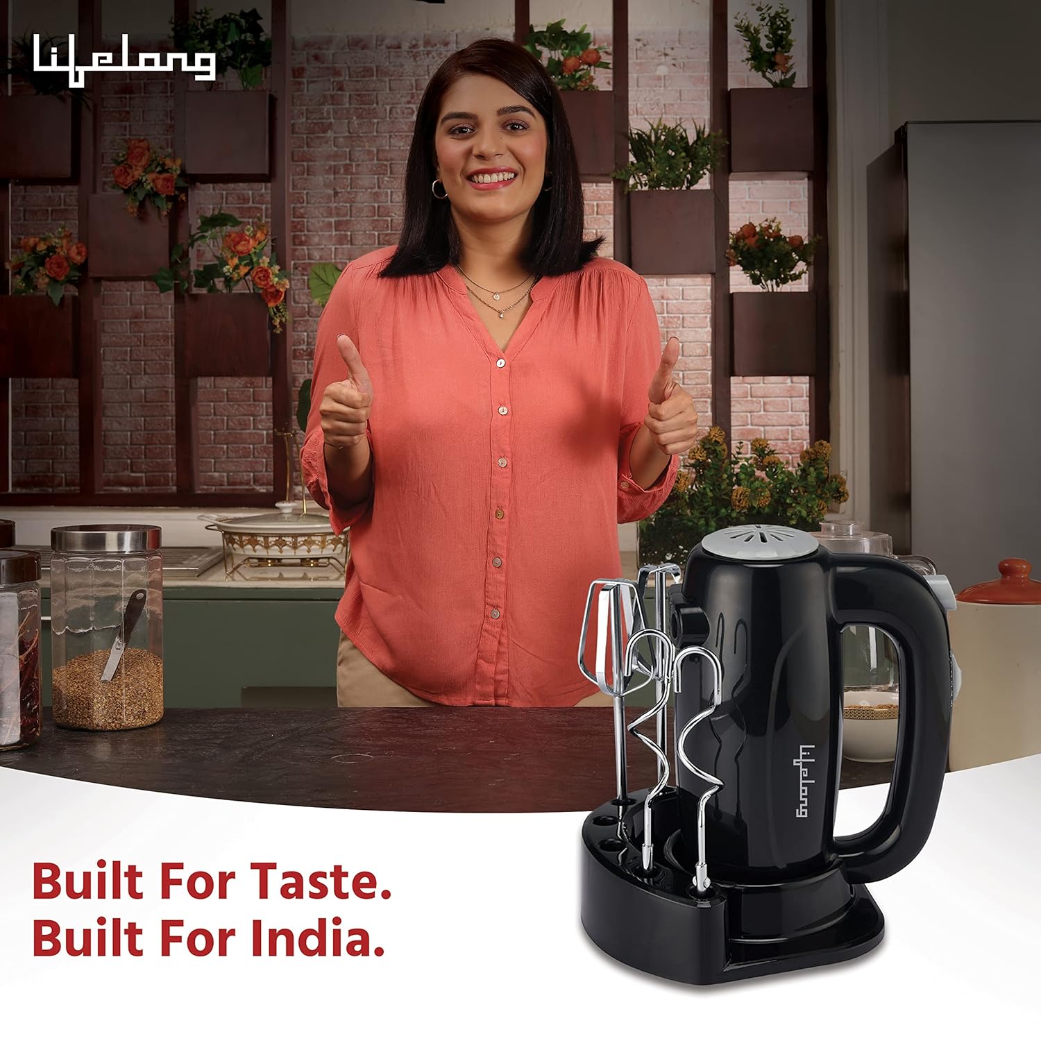 Lifelong Regalia Plus 300 Watt 5 Speed Hand Mixer with 4 Attachments (Overheating Protection, Black)_9