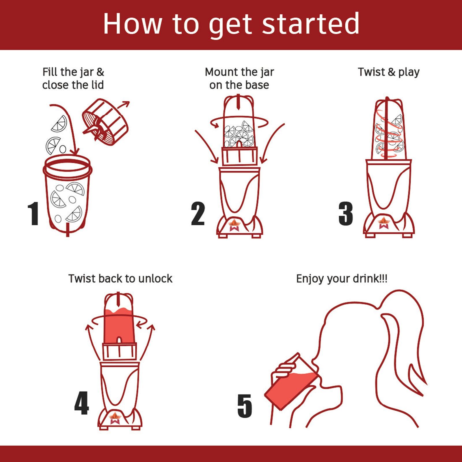 WONDERCHEF Nutri-Blend BOLT 600 Watt 4 Jars Mixer Grinder Blender (22000 RPM, Specialised Functions, Red)_9