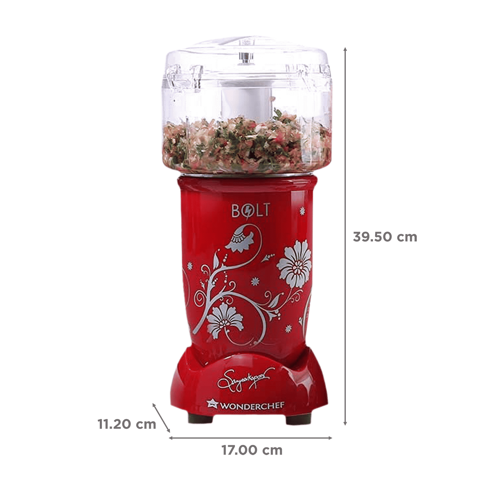 WONDERCHEF Nutri-Blend BOLT 600 Watt 4 Jars Mixer Grinder Blender (22000 RPM, Specialised Functions, Red)_3