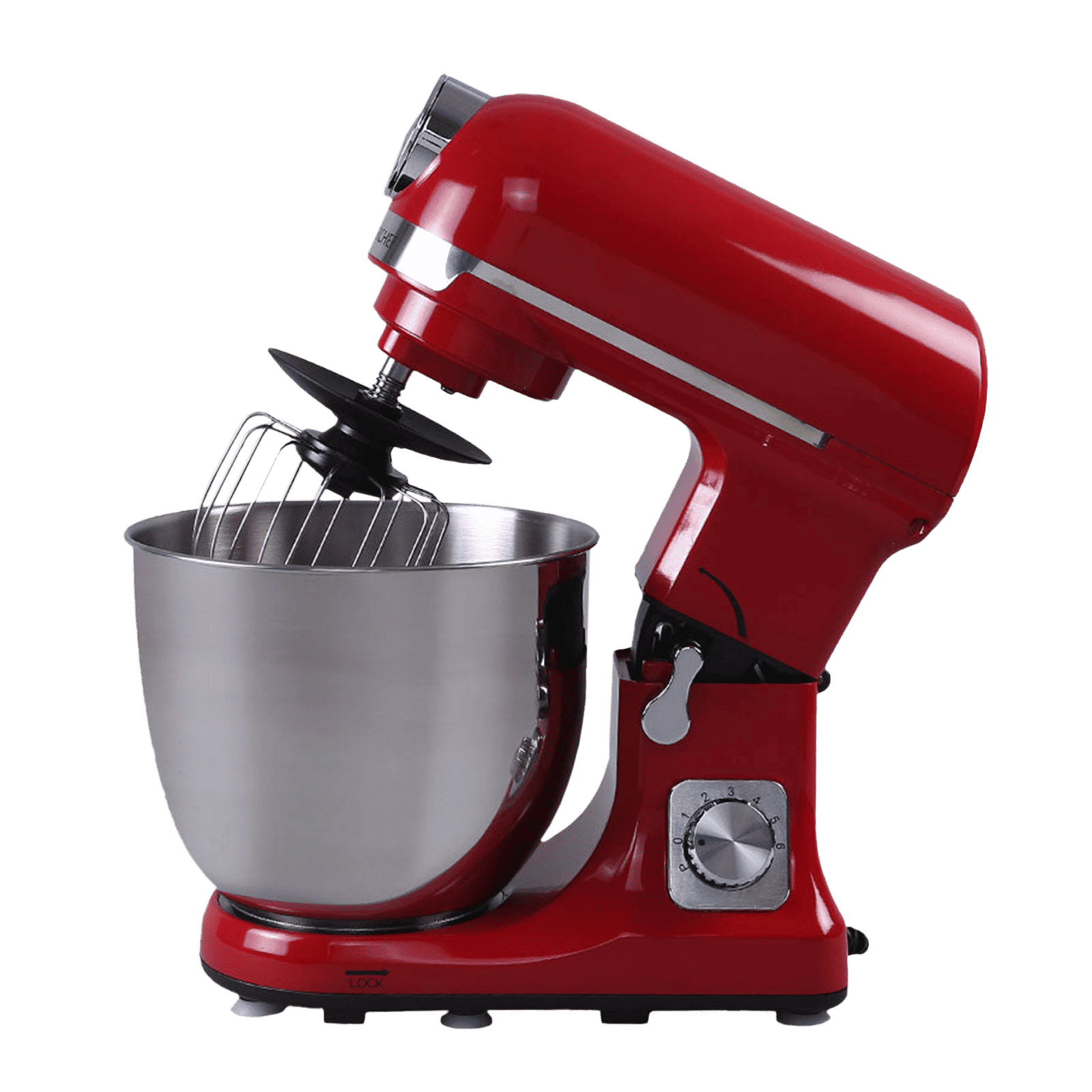 WONDERCHEF Crimson Edge Die-cast Metal 1000 Watts Stand Mixer (3 Attachments, 63153697, Red)_1