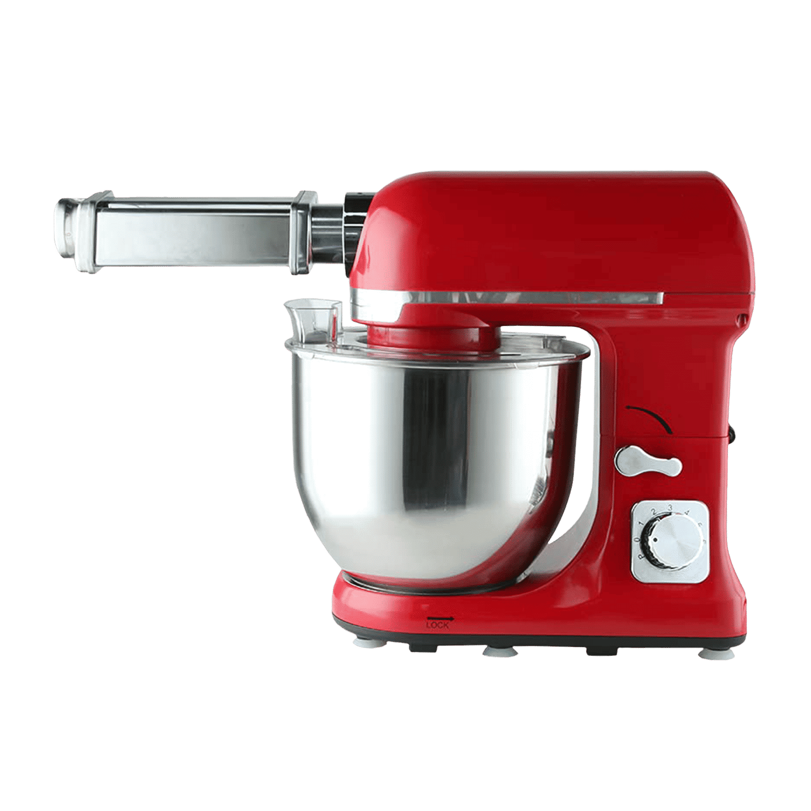 WONDERCHEF Crimson Edge Die-cast Metal 1000 Watts Stand Mixer (3 Attachments, 63153697, Red)_17