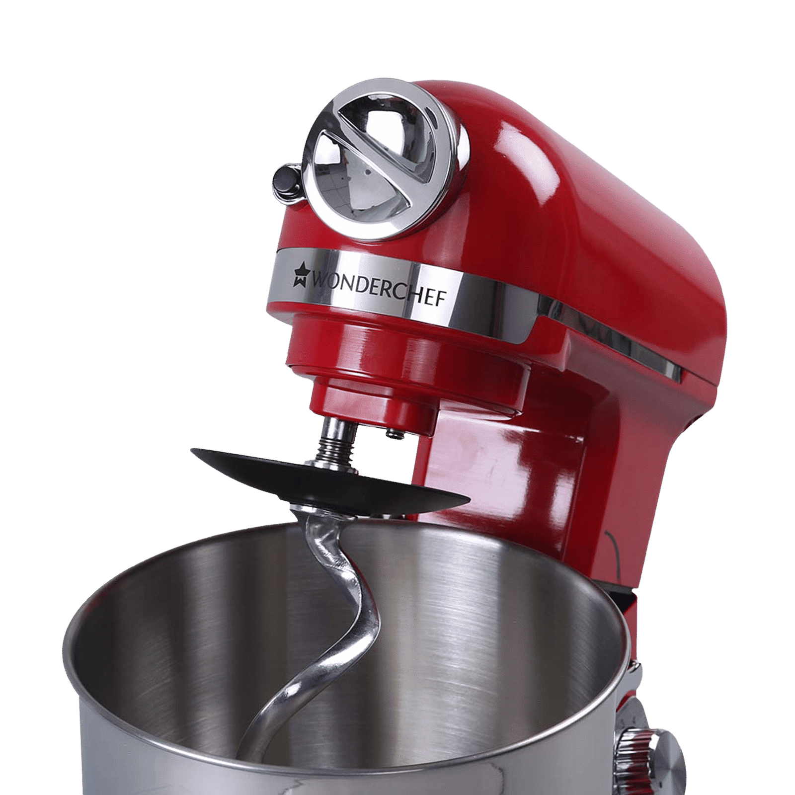 WONDERCHEF Crimson Edge Die-cast Metal 1000 Watts Stand Mixer (3 Attachments, 63153697, Red)_18