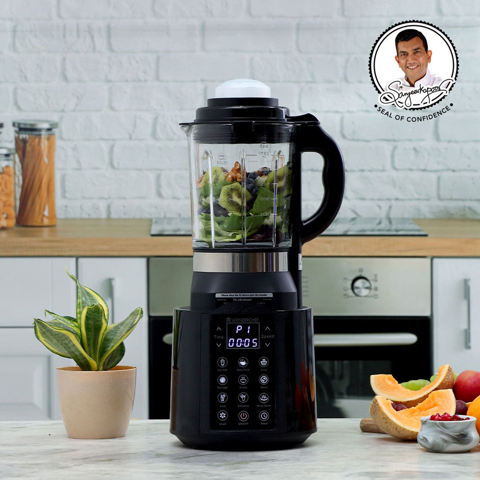 WONDERCHEF Nutri Cook 1250 Watt 1 Jar Heater Blender (24000 RPM, 9 Pre-set Functions, Black) WONDERCHEF Nutri Cook 1250 Watt 1 Jar Heater Blender (24000 RPM, 9 Pre-set Functions, Black)_9