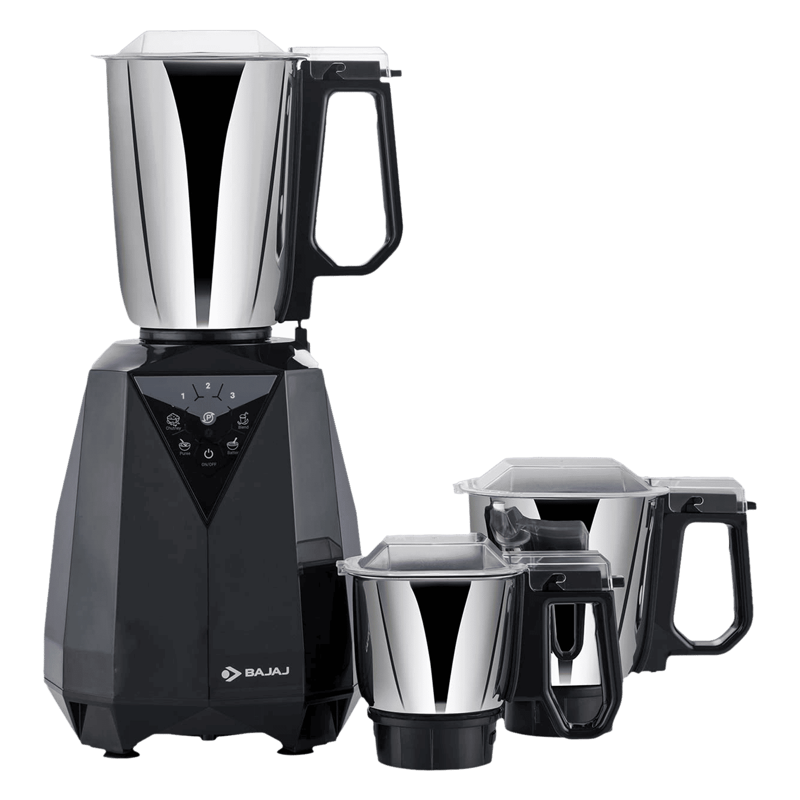 BAJAJ Juvel Digi 800 Watt 3 Jars Mixer Grinder (Pulse Function, Dark Grey)_1