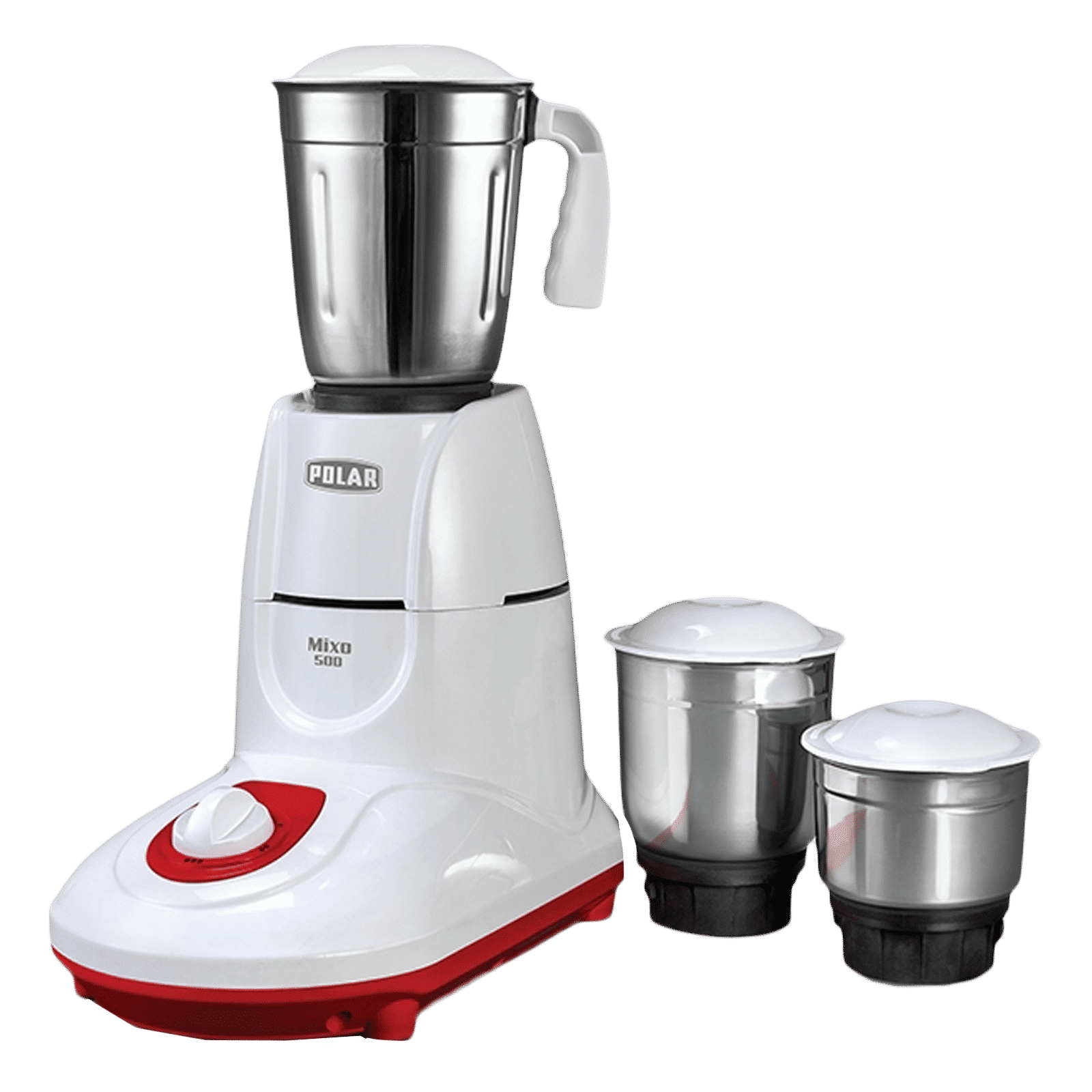 POLAR MIXO 500 Watt 3 Jars Mixer Grinder (Shock Proof Body, White)_1