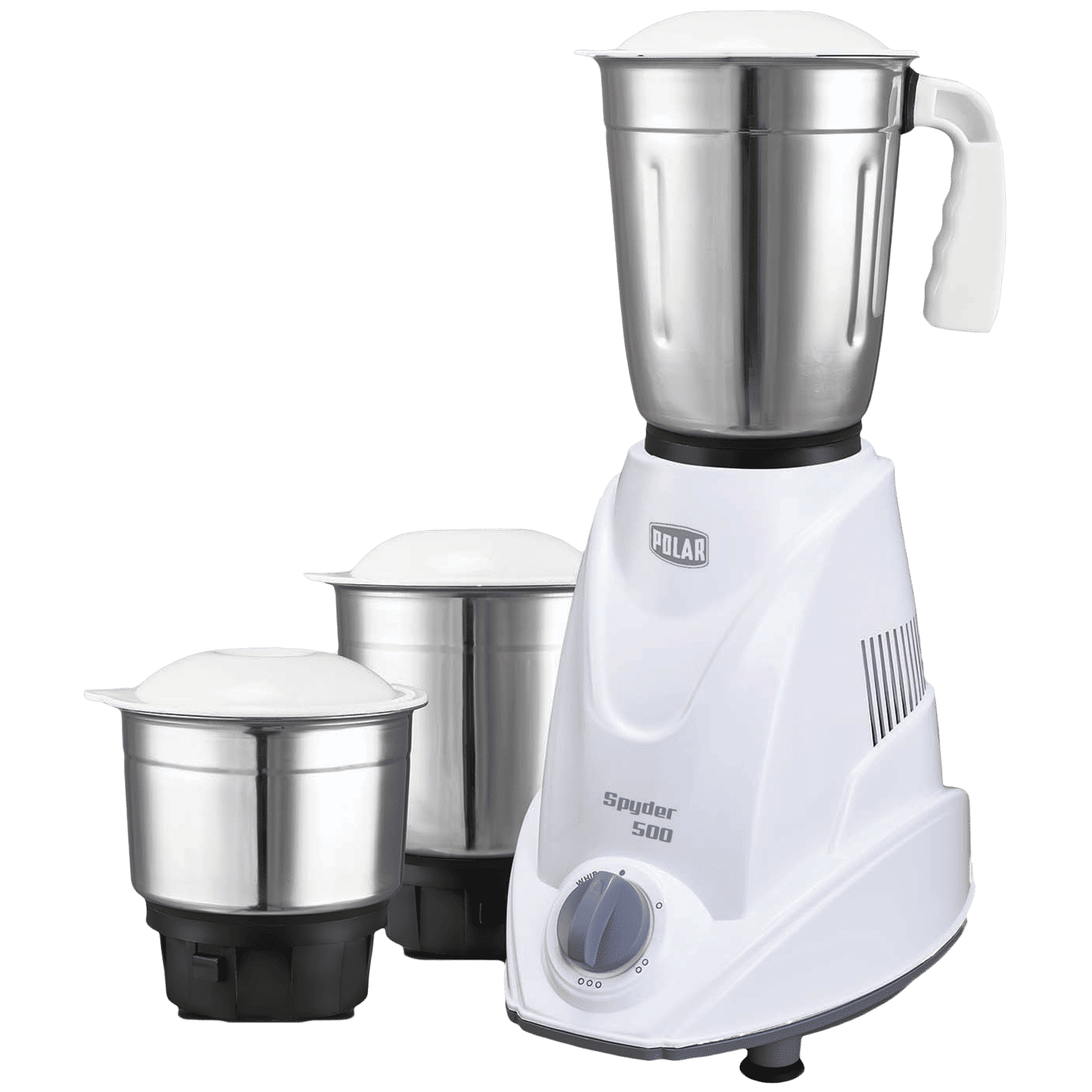 POLAR Spyder 500 Watt 3 Jars Mixer Grinder (Auto Shut Off Protection, White) POLAR Spyder 500 Watt 3 Jars Mixer Grinder (Auto Shut Off Protection, White)_1