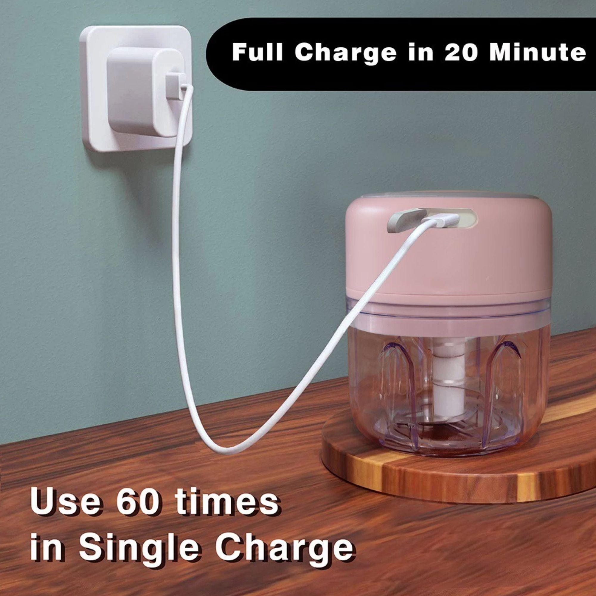 Balzano ChefMaster 30 Watt Vegetable Chopper with 3 Blades (Pink)_4