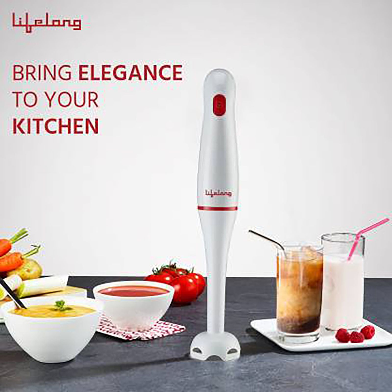 Lifelong Regalia Plus 300 Watt Hand Blender with 2 Attachments (Detachable Shaft, White)_5