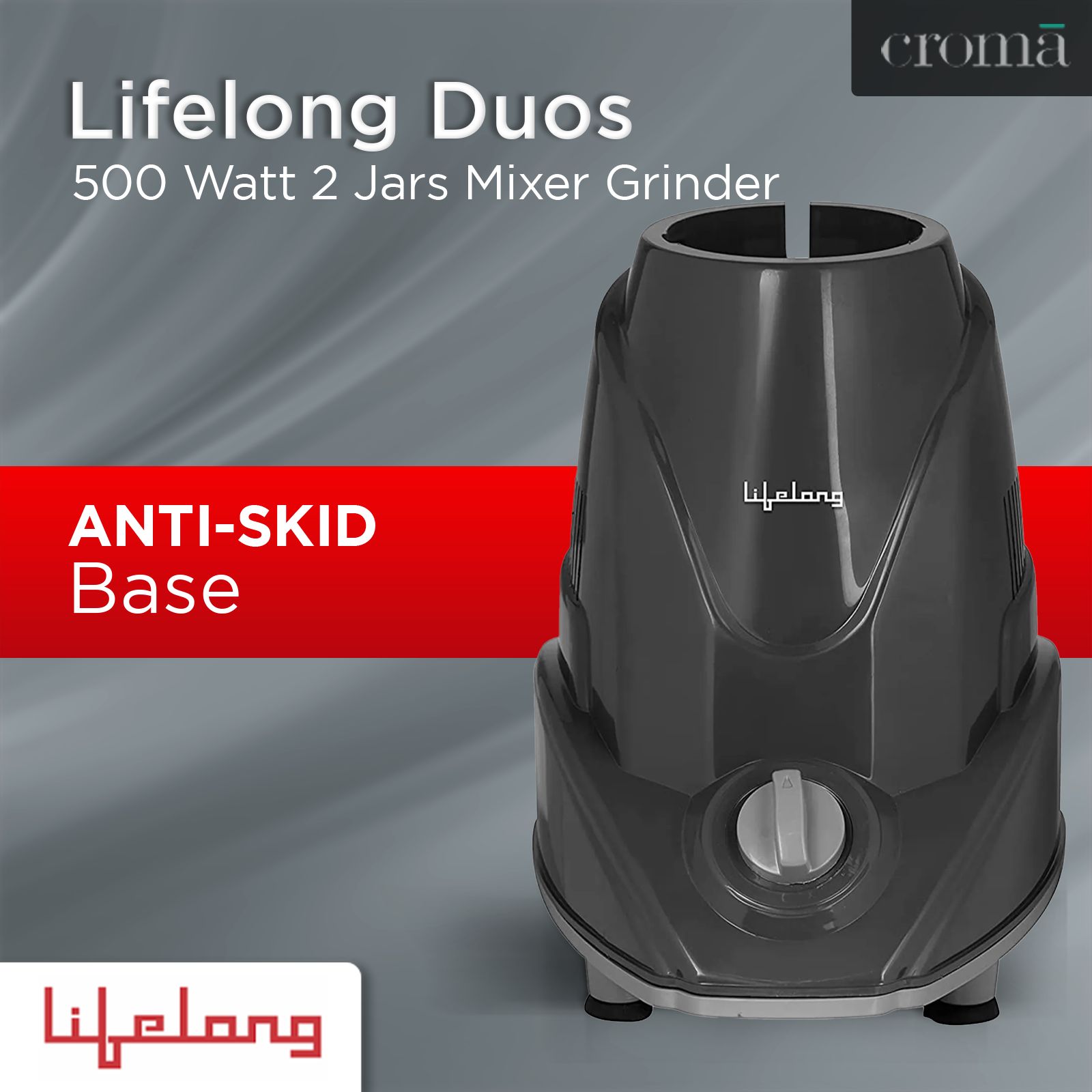 Lifelong Duos 500 Watt 2 Jars Mixer Grinder (Shock Proof Body, Grey) Lifelong Duos 500 Watt 2 Jars Mixer Grinder (Shock Proof Body, Grey)_11