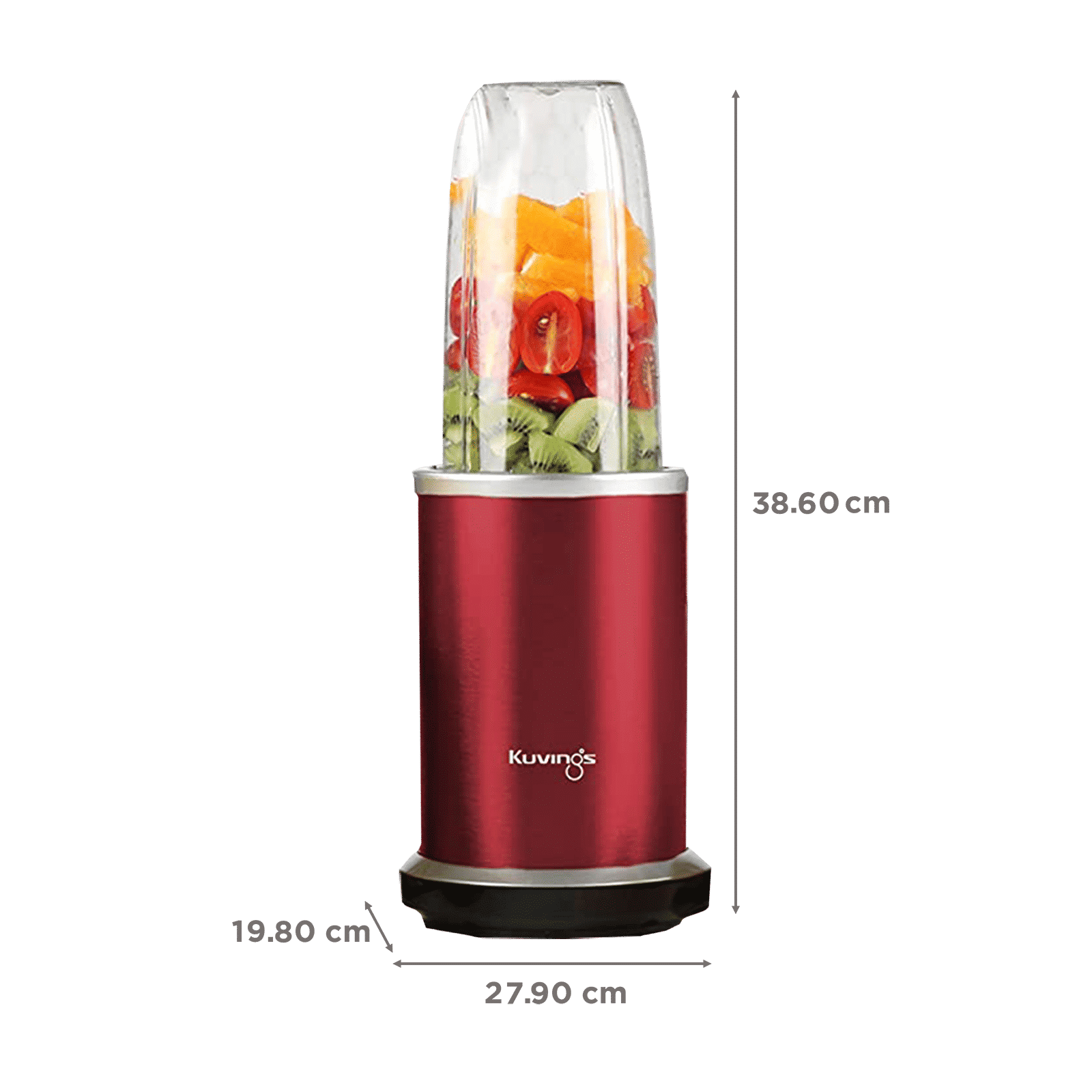 Kuvings Nutri Pro 1000 Watt 2 Jars Blender (22000 RPM, Super Quiet Motor, Ferrari Red)_3