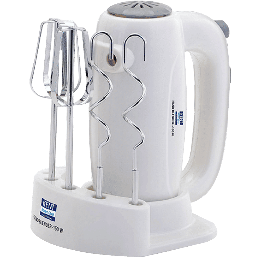KENT 150 Watt 5 Speed Hand Blender with 4 Attachments (Overload Protection, White)_4