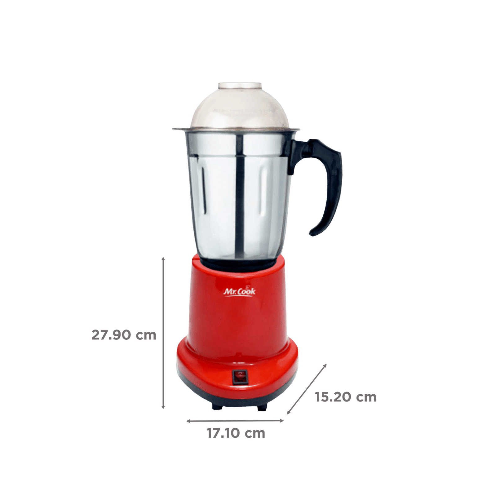 MR COOK Minimix 450 Watt 1 Jar Mixer Grinder (Shock Proof Body, Red) MR COOK Minimix 450 Watt 1 Jar Mixer Grinder (Shock Proof Body, Red)_3