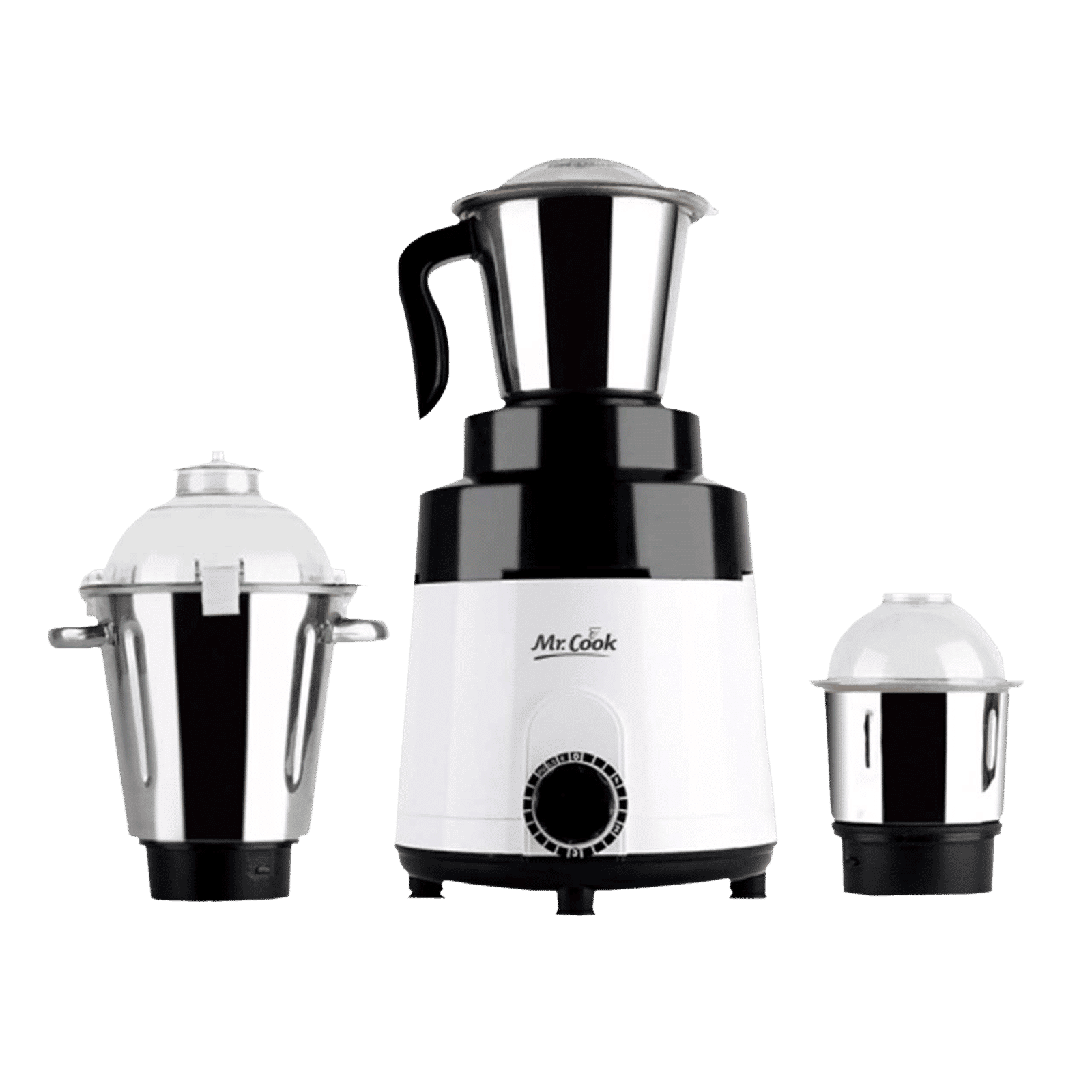 MR COOK Xtreme 1000 Watt 3 Jars Mixer Grinder (Heat Resistant Cool Touch Body, White & Black)_1