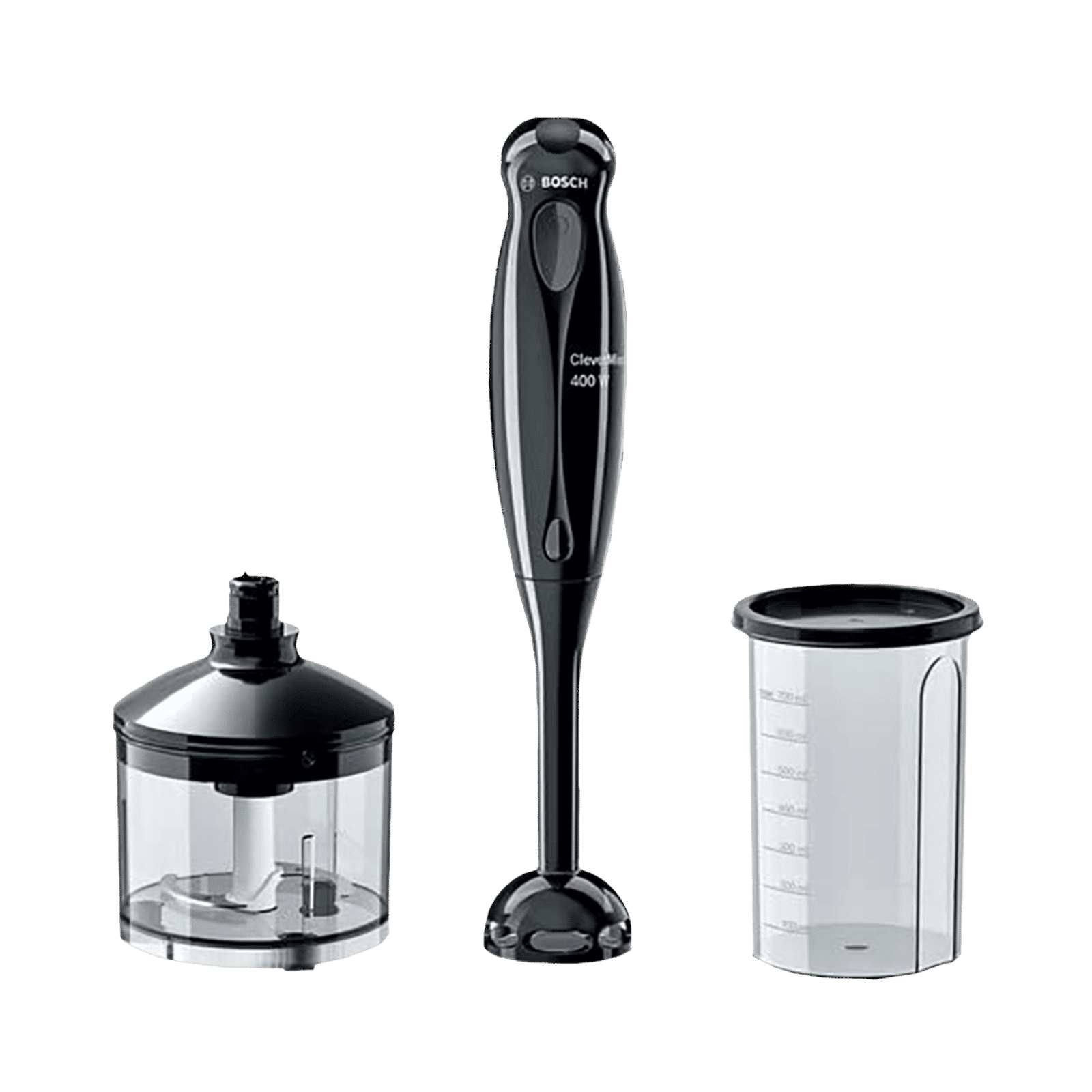 BOSCH CleverMixx 400 Watt Hand Blender with 2 Attachments (with Anti Splash Function, Black)_1