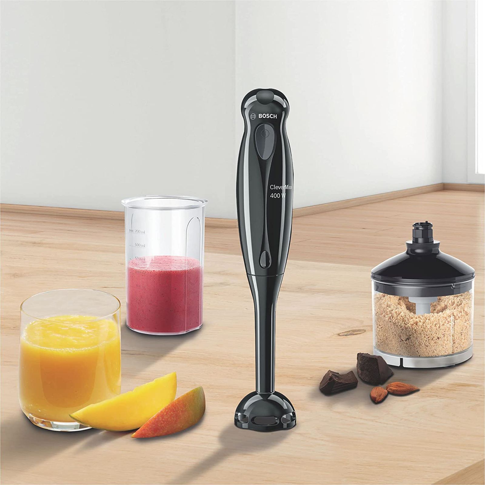 BOSCH CleverMixx 400 Watt Hand Blender with 2 Attachments (with Anti Splash Function, Black)_5