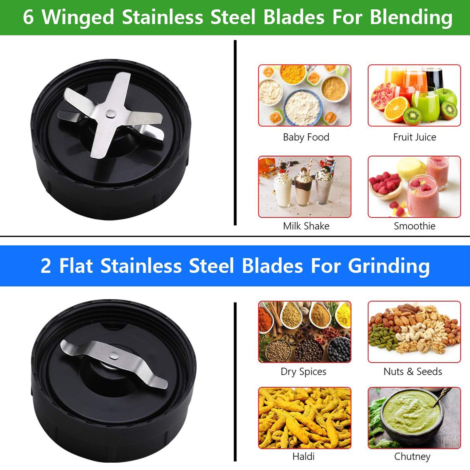 AGARO Marvel Nutri 1000 Watt 2 Jars Blender (21000 RPM, 2 Speed Control with Pulse Function, Black)_3